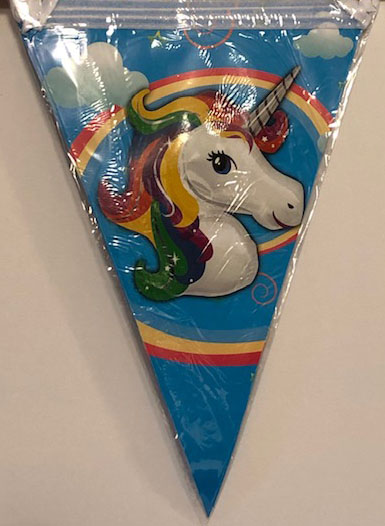 Egyszervú/Unikornis mini zászló füzér