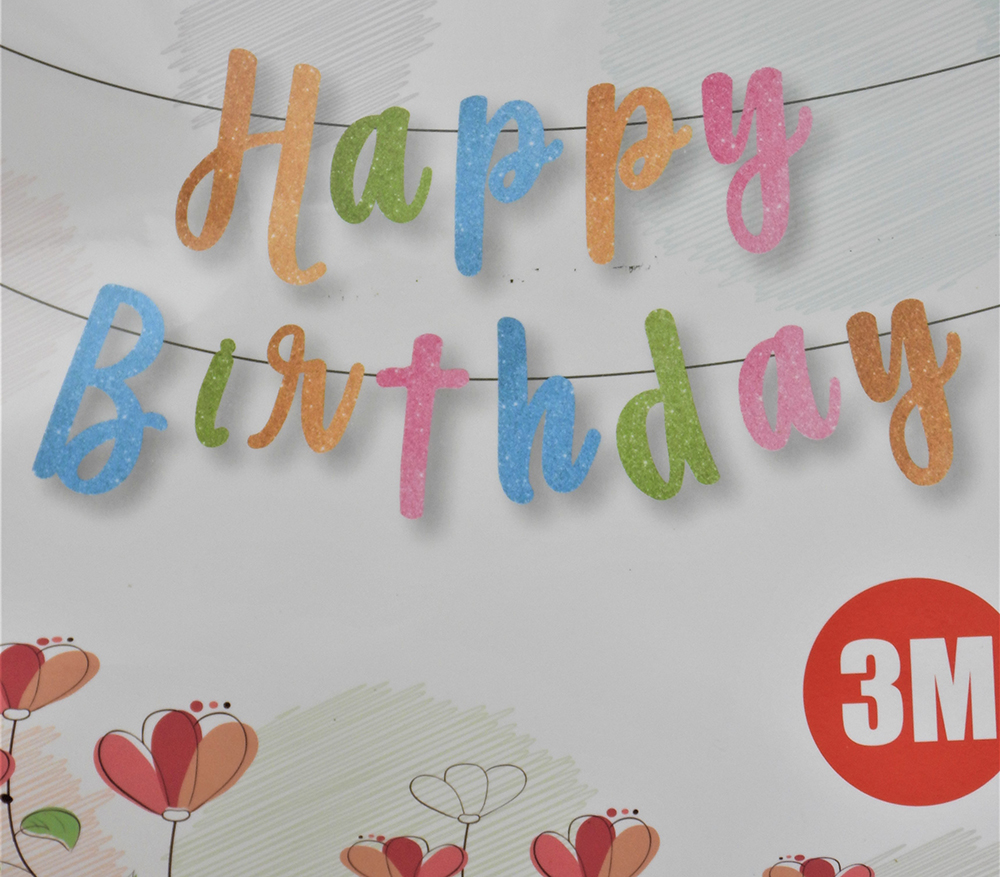 Happy Birthday füzér színes